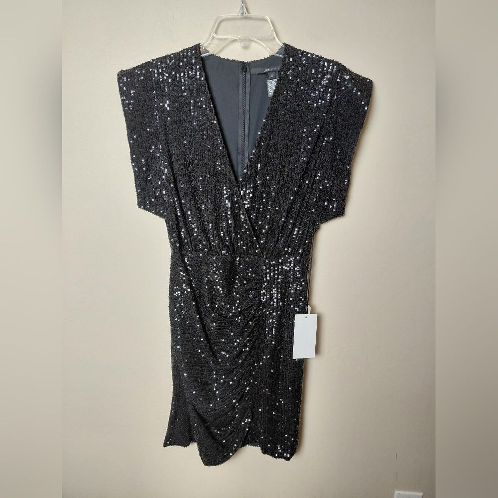 JAYGODFREY Black Sequin Mini Dress NWT Size 0.